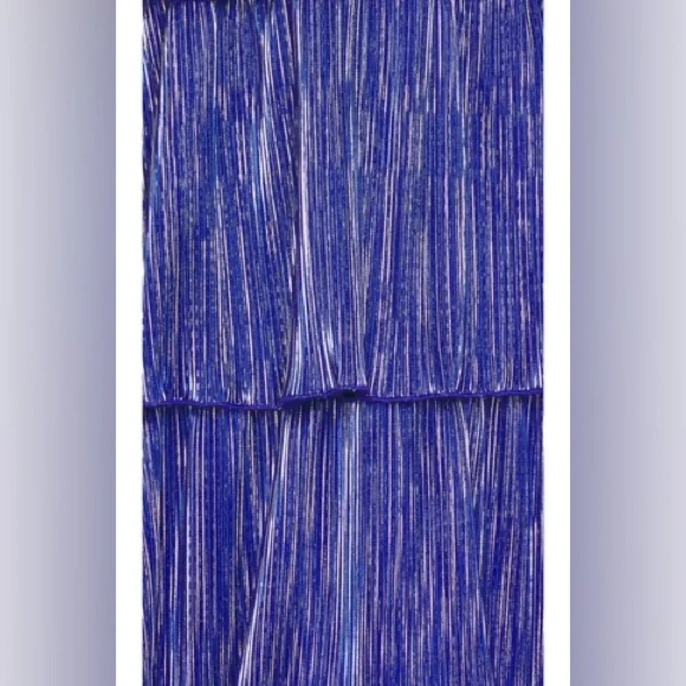 LOVERS + FRIENDS Mya Strapless Tiered Midi Dress Blue Metallic | Wedding Guest - Picture 5 of 11